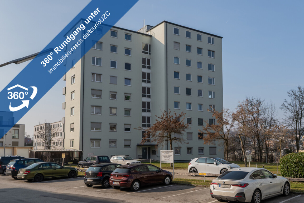 Passau - Wohnen mit Fernblick 4-Zimmer-Wohnung mit Tageslichtbad, Balkon und EBK
